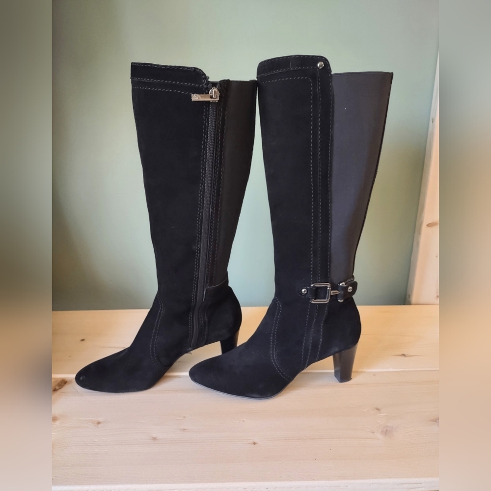 Anne Klien- AKGAELYN Black  Over the Knee Boots Size 6.5